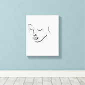 Lady Face Fashion Model Art Leinwanddruck (Insitu (Holzboden))