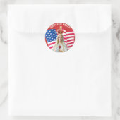 Lady Fatima USA FLAG Gesegnete Mutter Runder Aufkleber (Tasche)