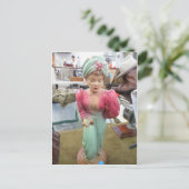 Lady Figurine Postkarte (Stehend Vorderseite)