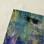 Lady Fishing auf See Strandtuch (Beispiel)