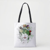 Lady Flora, Blume, hübsch, elegant, einfach, kunst Tasche (Vorderseite)