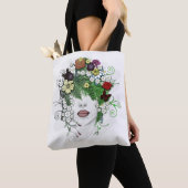 Lady Flora, Blume, hübsch, elegant, einfach, kunst Tasche (Von Nahem)