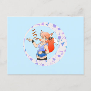 Lady Fox Postcard Postkarte