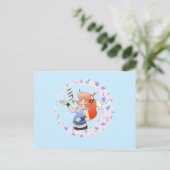 Lady Fox Postcard Postkarte (Stehend Vorderseite)