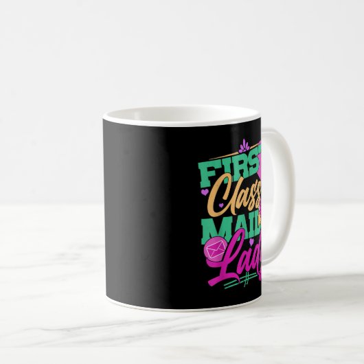 Lady Funny Funny T — Lady Female Postarbeiter Firs Kaffeetasse (VorderseiteRechts)