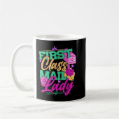 Lady Funny Funny T — Lady Female Postarbeiter Firs Kaffeetasse (Links)