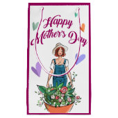 Lady Garening Blume Muttertag Kleine Geschenktüte (Vorderseite)