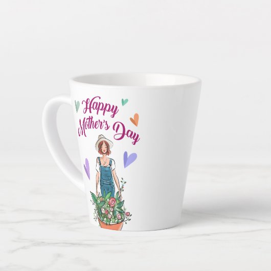 Lady Garening Blume Muttertag Milchtasse (Linke Ecke)