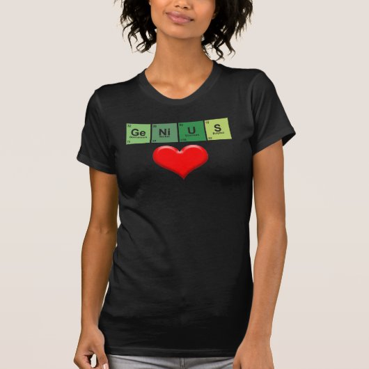 Lady Genius Love - Periodic table of elements. T-Shirt (Vorderseite)