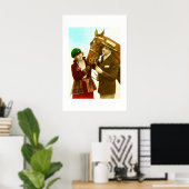 Lady, gent und Pferd Vintag Poster (Heimbüro)