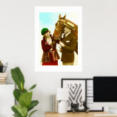 Lady, gent und Pferd Vintag Poster (Heimbüro)
