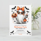 Lady Ghost mit Sonnenbrille Einladung (Stehend Vorderseite)