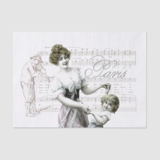 Lady Girl Decoupage Seidenpapier (Vorderseite)