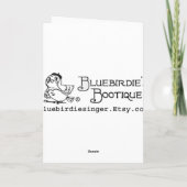 Lady Gnome und Rabbit Feiertagskarte (Rückseite)