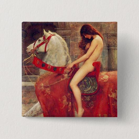 Lady Godiva-Knopf Button (Vorderseite)