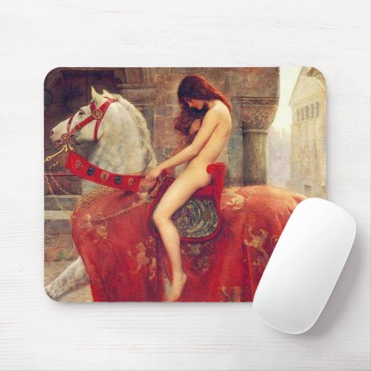 Lady Godiva-Mausunterlage Mousepad (Mit Mouse)