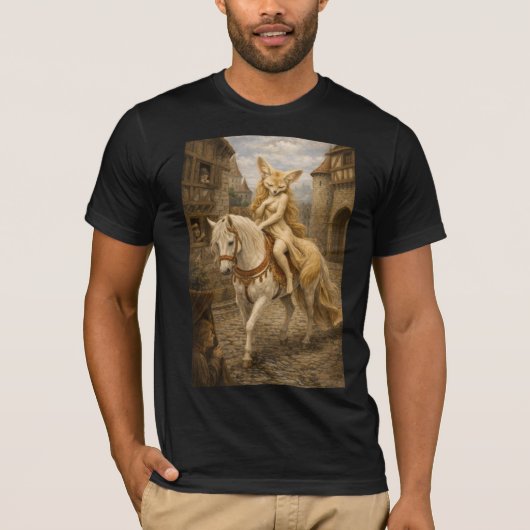 Lady Godiva mit Fell T-Shirt (Vorderseite)