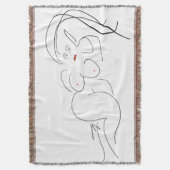 LADY GODIVA Throw Blanket Decke (Vorderseite Vertikal)