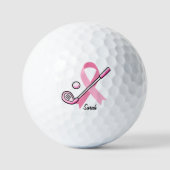 Lady Golf Breast Cancer Awareness Personalized Golfball (Vorderseite)