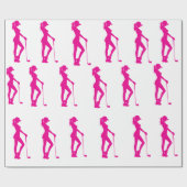 Lady Golf Geschenkpapier (Flach)