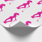 Lady Golf Geschenkpapier (Ecke)