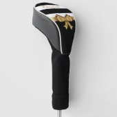 Lady Golf Golden Bow Black Bold Streifen Monogram Headcover (angewinkelt)