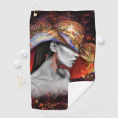 Lady Golf Handtuch im Herbst - Malerei (Insitu)