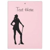 Lady Golf Pink Sport Custom Front and Back Klemmbrett (Rückseite)