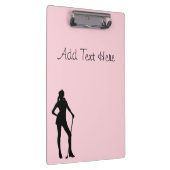 Lady Golf Pink Sport Custom Front and Back Klemmbrett (Rechts)