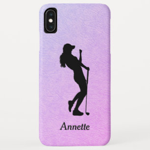 Lady Golf Sport Design Leather Look Personal Case-Mate iPhone Hülle