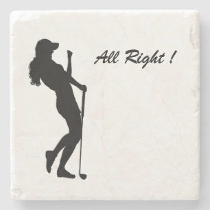 Lady Golf Sports Design Steinuntersetzer
