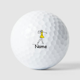 Lady Golfer auf Golfball