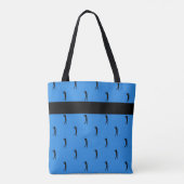 Lady Golfer benutzerdefiniertes Namensmuster Blau Tasche (Rückseite)
