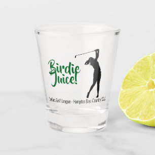 Lady Golfer Birdie Shot Glückwunschs Glass Schnapsglas