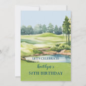 * Lady Golfer Custom 50. Geburtstagsfeier Einladung (Rückseite)