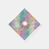 Lady Golfer Custom Monogram Design Serviette (Ecke)