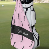 Lady Golfer Eleganter Name Golf Lover Pro Rosa Golfhandtuch