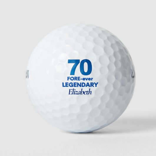 Lady Golfer Geschenk 70 - 70. FORE-ever Legendary Golfball (Vorderseite)