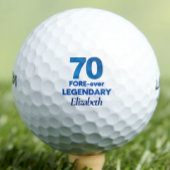 Lady Golfer Geschenk 70 - 70. FORE-ever Legendary Golfball
