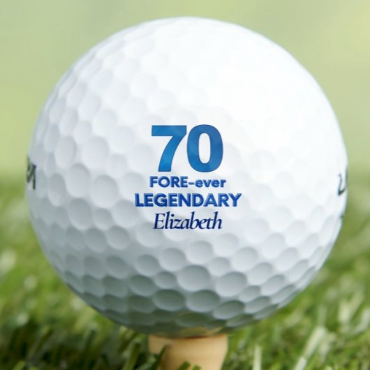 Lady Golfer Geschenk 70 - 70. FORE-ever Legendary Golfball