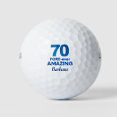 Lady Golfer Geschenk 70 - 70. Phantastisch Golfball (Vorderseite)