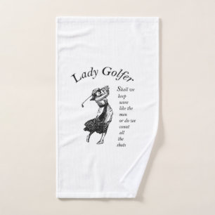 Lady Golfer Handtuch