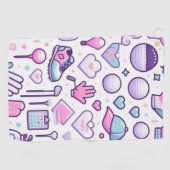 Lady Golfer Icon Pink  Golfhandtuch (Horizontal)
