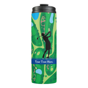 Lady Golfer Image Personalisiert Thermal Tumbler Thermosbecher