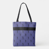 Lady Golfer Individuelle Name Pattern Periwinkle B Tasche (Rückseite)