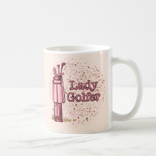 Lady Golfer Kaffeetasse (Rechts)