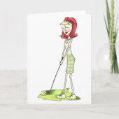 Lady Golfer Karte (Vorderseite)