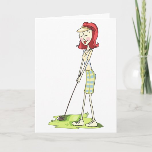 Lady Golfer Karte (Vorderseite)