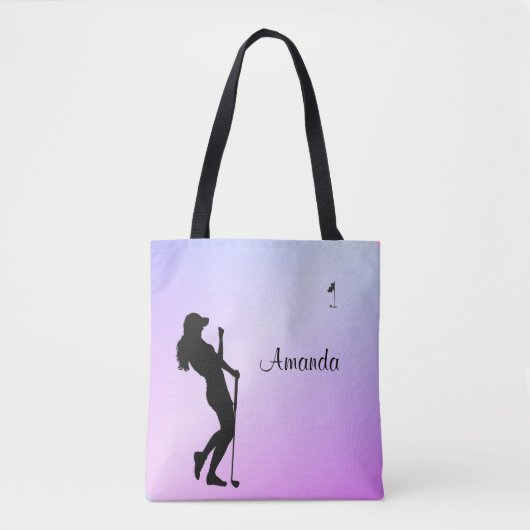 Lady Golfer Lila Personal Tasche (Vorderseite)