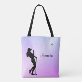 Lady Golfer Lila Personal Tasche (Rückseite)